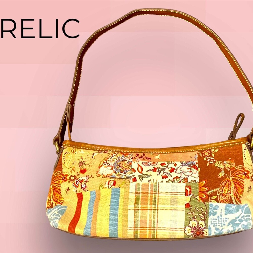 Relic Purse Y2K Vintage Boho Shoulder Bag Flower Plaid New